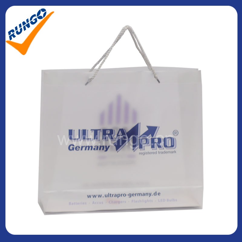 Imprint PP plastic promotion bag with strap