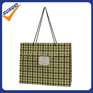 Offset printed tote paper shopping bag