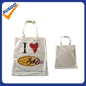 Natural color cotton shopping bag with handles