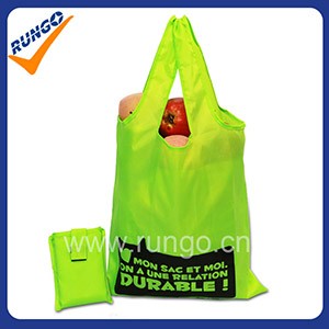 Eco-friendly Easy Carry Foldable Polyester Shopping Bag for Grocery