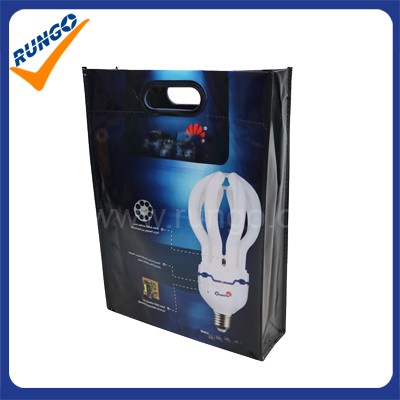 Custom reusable pp non woven die cut bag for LED light