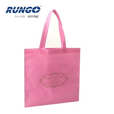 Heat seal fashion pink non-woven bag,ultrasonic non woven bag,promote cheap bag