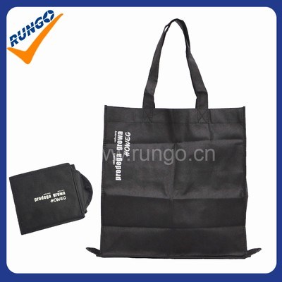 Non-woven folding grocery promotional tote with custom logo