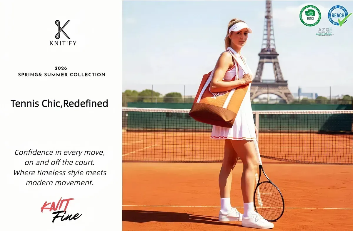 Eco-Friendly Durable Lightweight Reusable Polyester Knitted Tote Bag with Custom Design Foldable &amp; Portable for Women - Detail