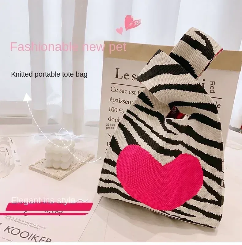 Custom Design Crochet knitted Handbag Fashion Ladies Knitted Tote Bag