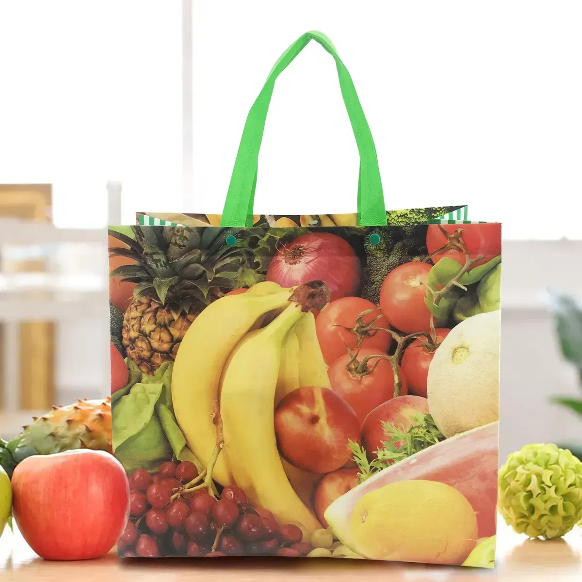 Wholesale Cheap Price custom logo promotional colorful pp non woven grocery bag for shopping - SP23A009